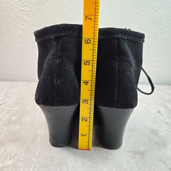 Minnetonka Ankle Booties 7.5 Black Suede Short Comfort Chukka Desert Shoe Boots - Picture 4 of 12